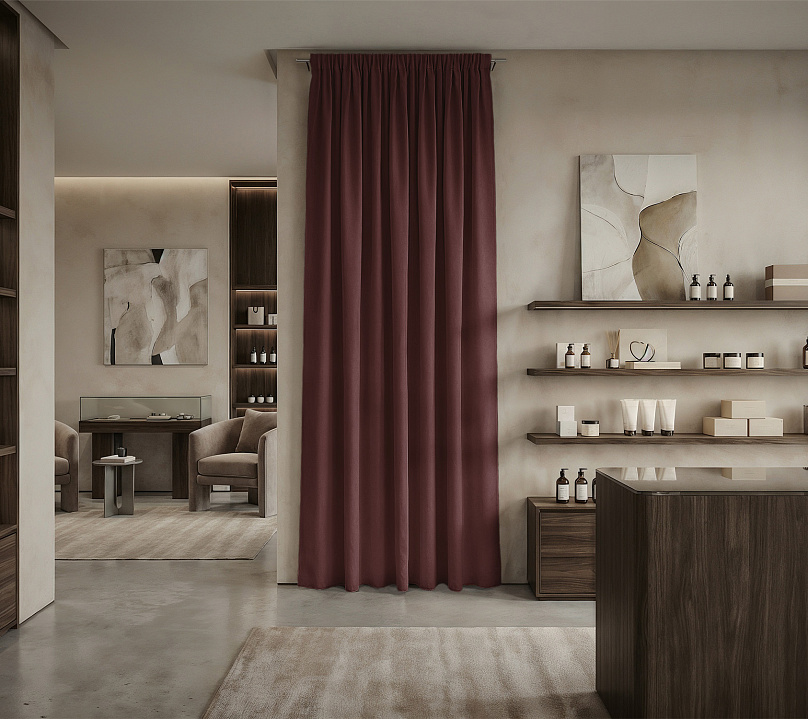 Штора Микровелюр v34 с креплением Шторная тесьма. Фото 1