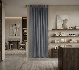 Штора Микровелюр v22 с креплением Петли