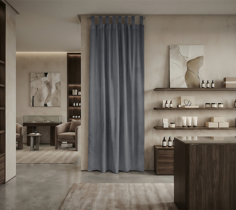 Штора Микровелюр v22 с креплением Петли. Фото 1