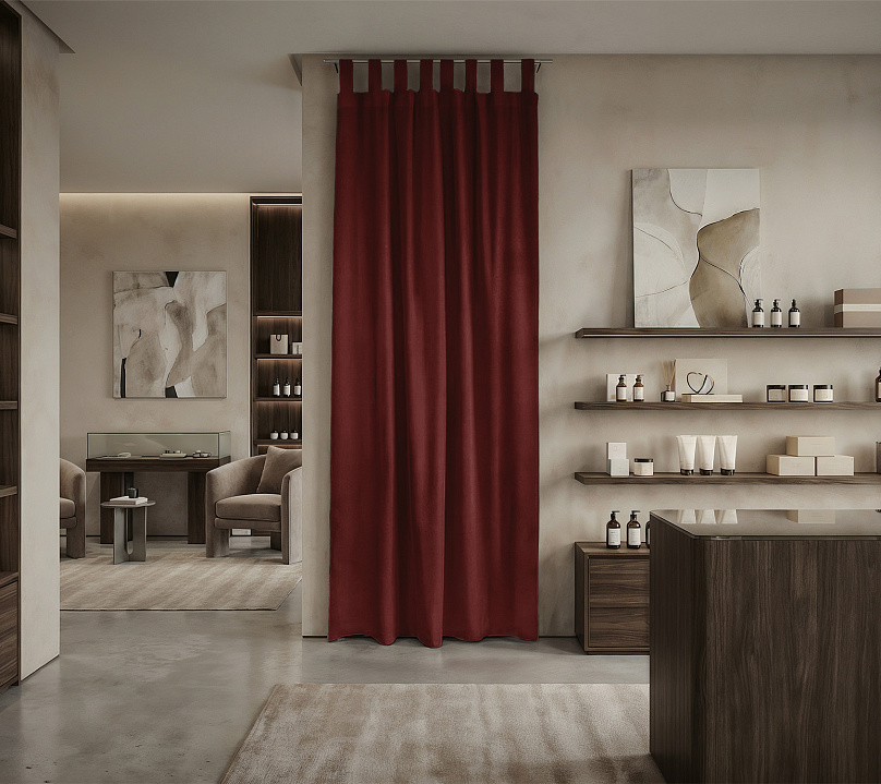 Штора Микровелюр v35 с креплением Петли с липучкой. Фото 1