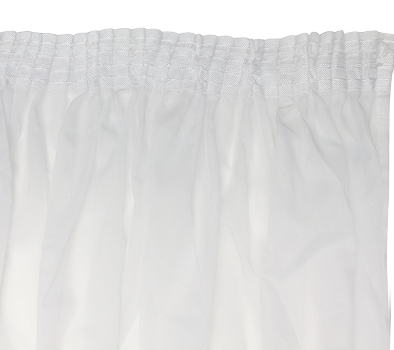 Вуаль однотонная белая на тесьме. Фото 6