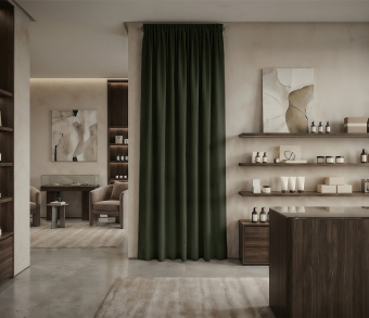 Штора Микровелюр v25 с креплением Шторная тесьма. Фото 1