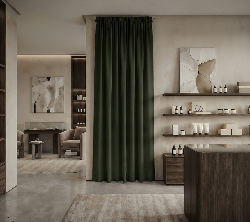 Штора Микровелюр v25 с креплением Шторная тесьма. Фото 1