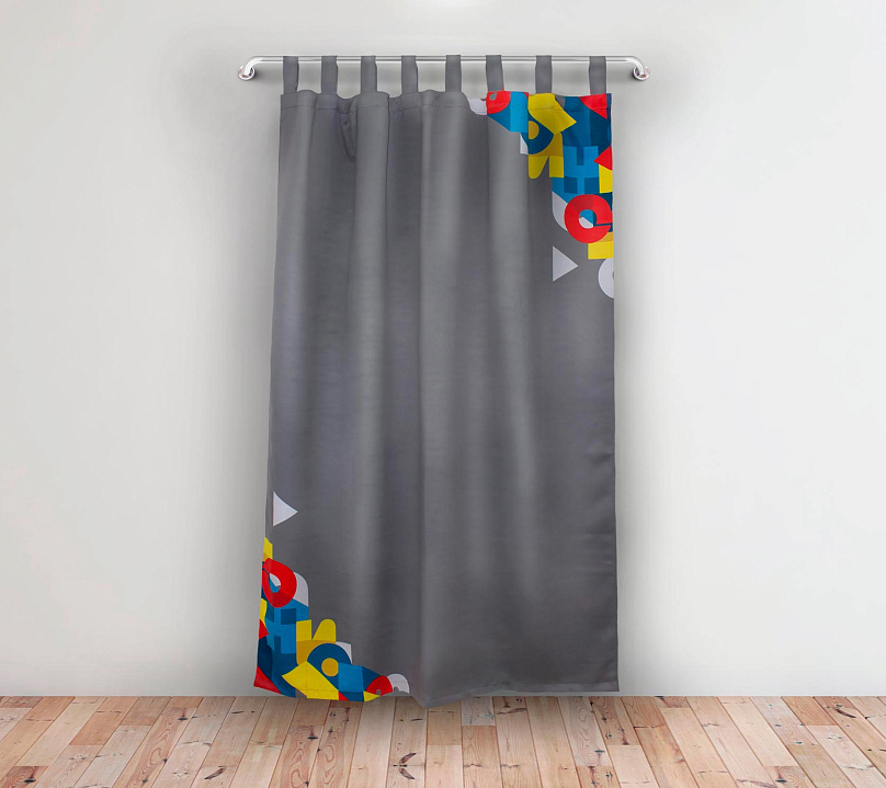 Шторы Премиум с логотипом на петлях без липучек. Фото 12