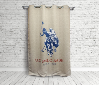 Шторы Премиум с логотипом на люверсах. Фото 5