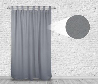 Шторы Премиум серые на петлях без липучек. Фото 4