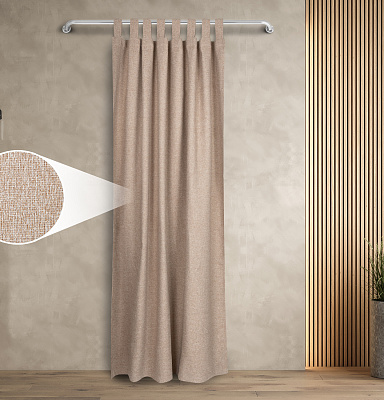 Штора Димаут Рогожка с креплением Петли v04 блэкаут