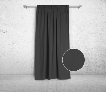 Шторы Стандарт темно-серые на тесьме. Фото 3