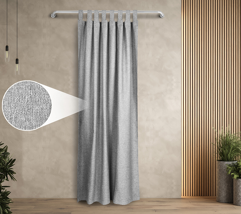 Штора Димаут Рогожка с креплением Петли с липучкой v11. Фото 1