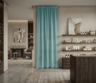 Штора Микровелюр v19 с креплением Кулиса. Фото 1