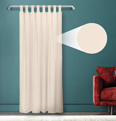 Штора Велюр матовый с креплением Петли v02