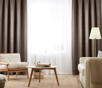 Штора Димаут Рогожка с креплением Люверсы v25. Фото 2