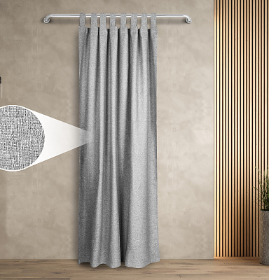 Штора Димаут Рогожка с креплением Петли v11 блэкаут