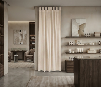 Штора Микровелюр v01 с креплением Петли с липучкой. Фото 1