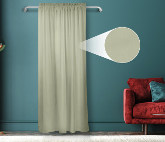 Штора Велюр матовый с креплением Кулиса с гребешком v13. Фото 1