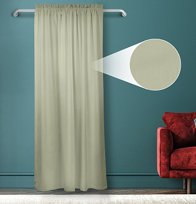 Штора Велюр матовый с креплением Кулиса с гребешком v13