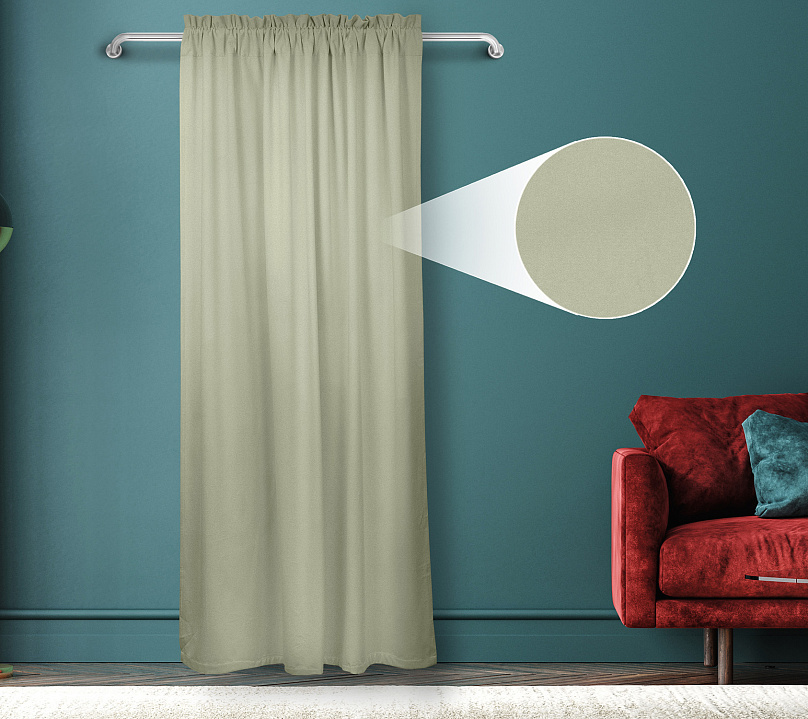 Штора Велюр матовый с креплением Кулиса с гребешком v13. Фото 1