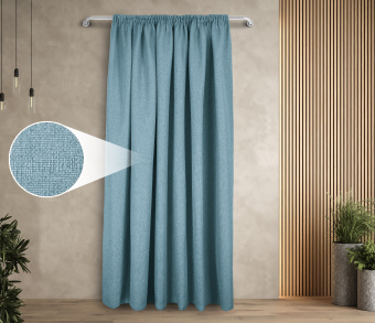 Штора Димаут Рогожка с креплением Шторная тесьма v16. Фото 1