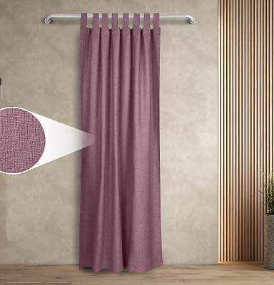 Штора Димаут Рогожка с креплением Петли с липучкой v23 блэкаут