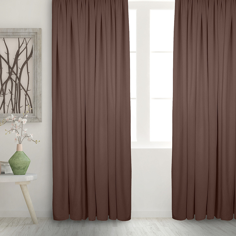 Штора Велюр матовый с креплением Шторная тесьма v08. Фото 2