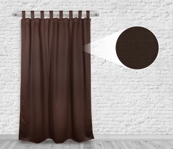 Шторы Премиум коричневые на петлях без липучек. Фото 4
