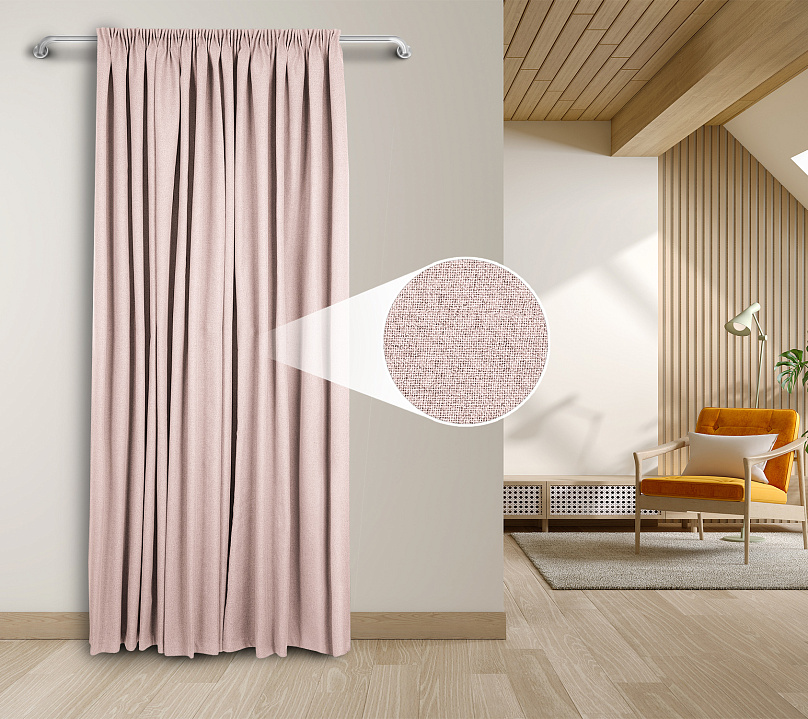 Штора Блэкаут Долли с креплением Шторная тесьма v07. Фото 1