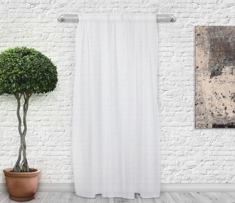 Вуаль однотонная белая на тесьме. Фото 3