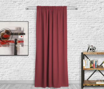 Шторы Премиум терракотовые на тесьме. Фото 3