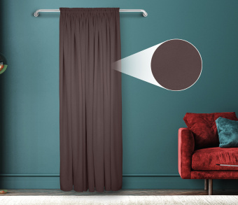 Штора Велюр матовый с креплением Шторная тесьма v29. Фото 1