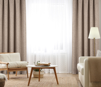 Штора Димаут Рогожка с креплением Люверсы v03. Фото 2