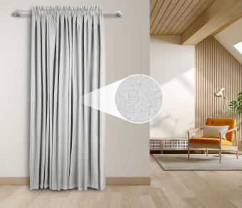 Штора Премиум Рогожка v01 с креплением Кулиса с гребешком. Фото 1