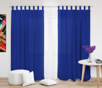 Шторы Эконом василек на петлях на липучках. Фото 2