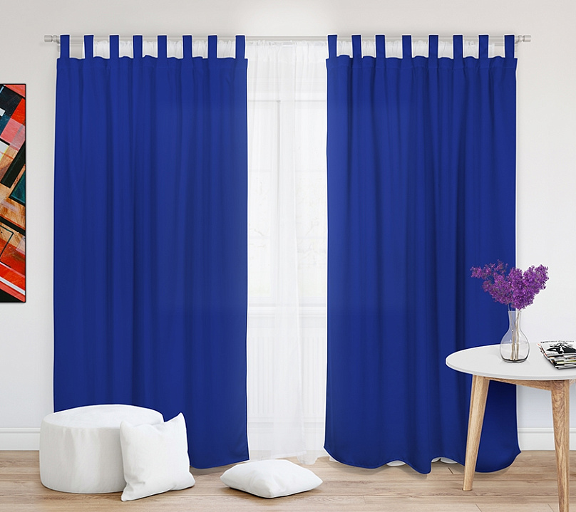 Шторы Эконом василек на петлях на липучках. Фото 2