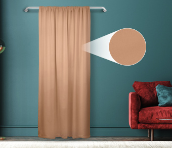 Штора Велюр матовый с креплением Кулиса v04. Фото 1