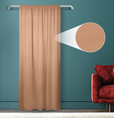 Штора Велюр матовый с креплением Кулиса v04