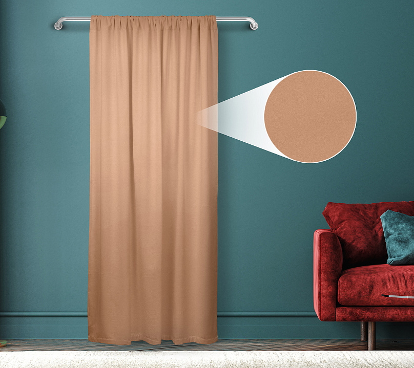 Штора Велюр матовый с креплением Кулиса v04. Фото 1