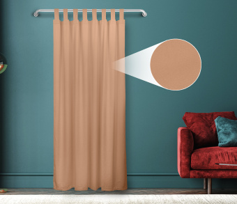 Штора Велюр матовый с креплением Петли v04. Фото 1