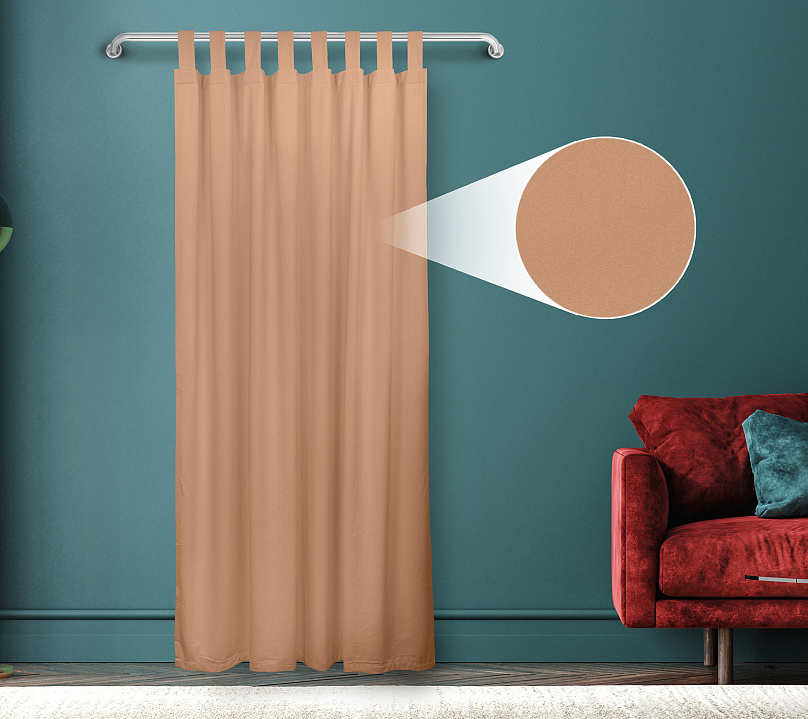 Штора Велюр матовый с креплением Петли v04. Фото 1