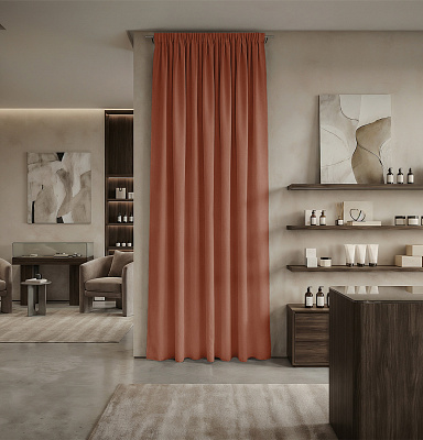 Штора Микровелюр v13 с креплением Шторная тесьма