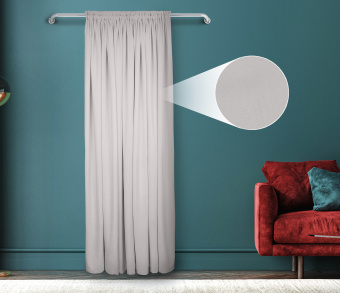 Штора Велюр матовый с креплением Шторная тесьма v10. Фото 1