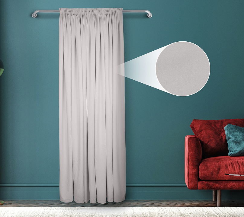 Штора Велюр матовый с креплением Шторная тесьма v10. Фото 1