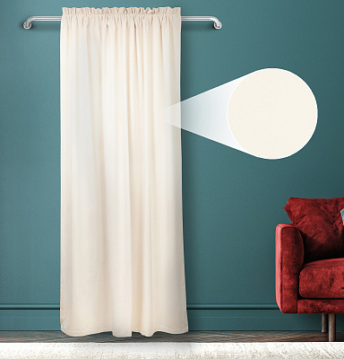 Штора Велюр матовый с креплением Кулиса с гребешком v01