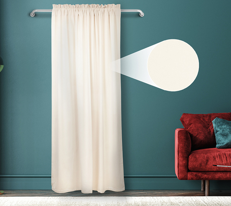 Штора Велюр матовый с креплением Кулиса с гребешком v01. Фото 1