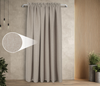 Штора Димаут Рогожка с креплением Кулиса с гребешком v08. Фото 1