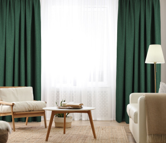 Штора Димаут Рогожка с креплением Шторная тесьма v21. Фото 2