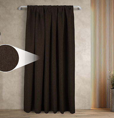 Штора Димаут Рогожка с креплением Кулиса v27 блэкаут