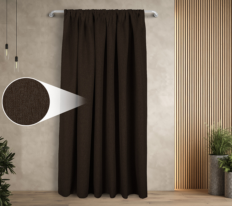 Штора Димаут Рогожка с креплением Кулиса v27. Фото 1