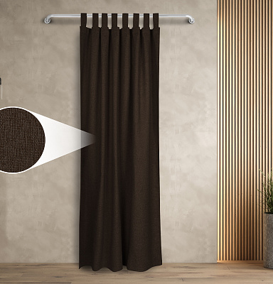 Штора Димаут Рогожка с креплением Петли v27 блэкаут