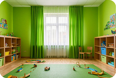 Наши работы. Шторы для детского сада. Фото 5