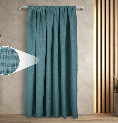 Штора Димаут Рогожка с креплением Кулиса v17 блэкаут